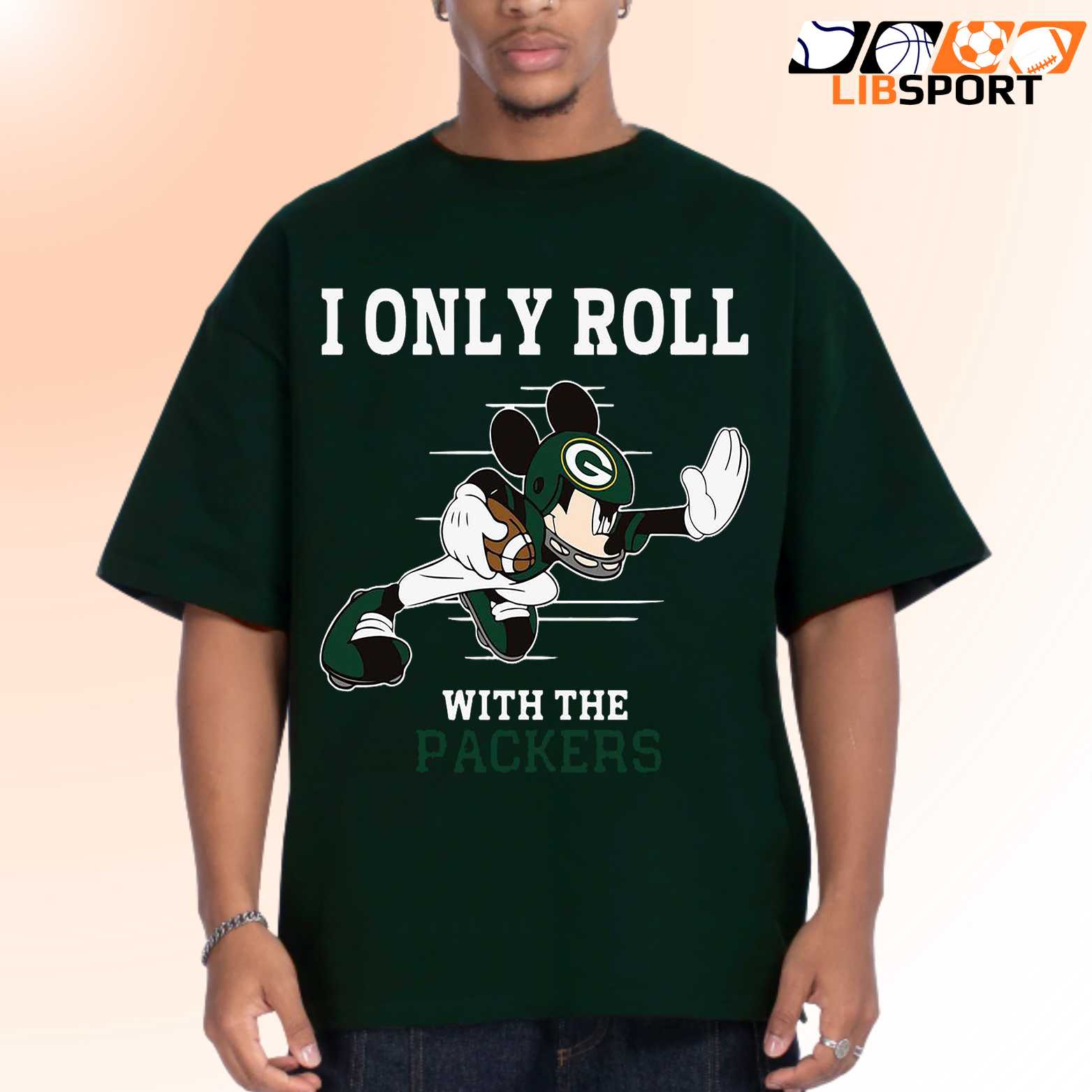 I Only Roll With The Packers T-Shirt, Green Bay Football Tee, Unisex Nfl Game Day Shirt